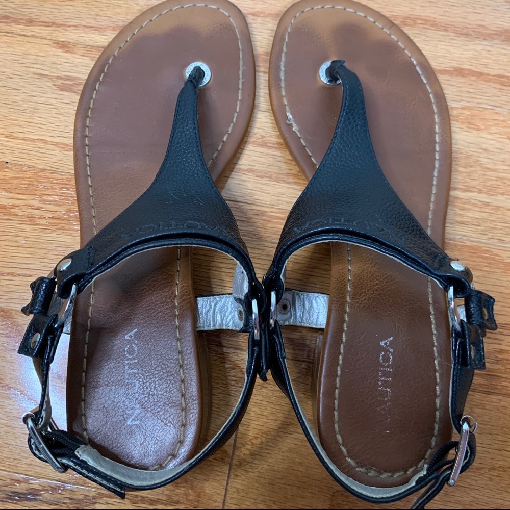 Nautica black thong sandals